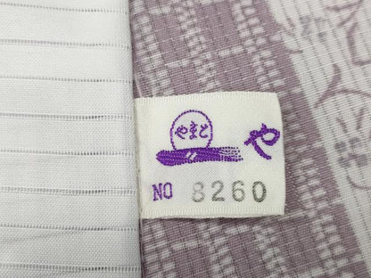 平和屋着物＊夏物 小紋 縦絽 市松花文 やまと誂製 洗える着物 未使用 CAAW3140ut