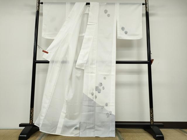 平和屋着物＊夏物　訪問着　絽　陶器花文　洗える着物　CAAW3144ut