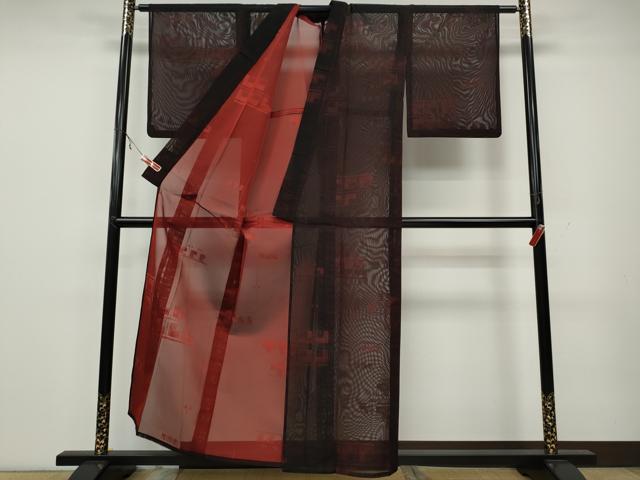 平和屋着物＊夏物 小紋 紗 吉祥文 正絹 逸品 CAAW3149ut