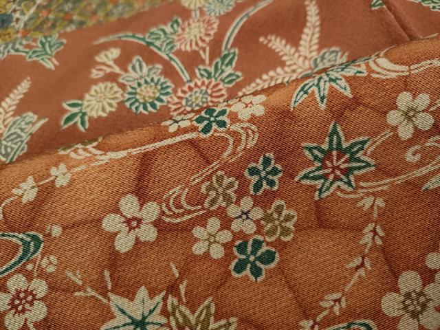 平和屋着物●訪問着　作家物　エ霞吉祥更紗花文　正絹　逸品　CAAW3156ut