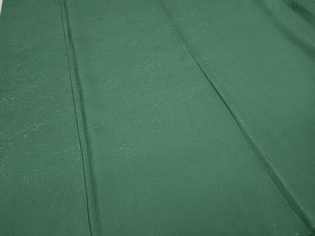 平和屋着物●上質な色無地　草花地紋　青磁色　正絹　逸品　未使用　CAAW3160ut