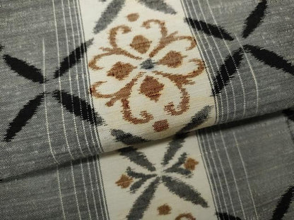 平和屋着物●上質な紬 草花間道 正絹 逸品 未使用 CAAW3161ut