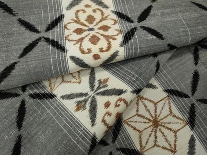 平和屋着物●上質な紬 草花間道 正絹 逸品 未使用 CAAW3161ut