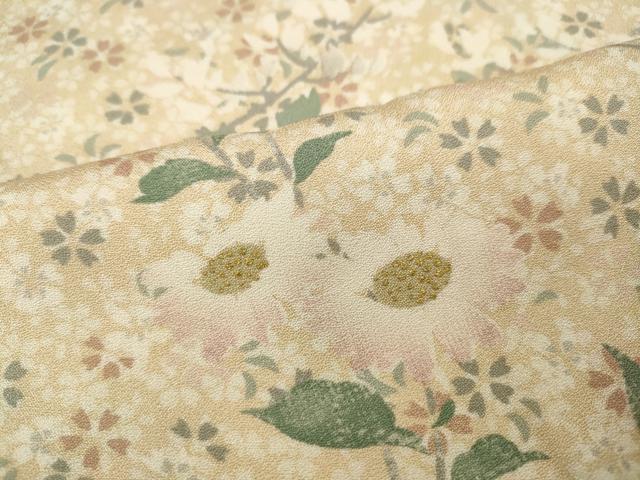 平和屋着物●訪問着 枝花文 金彩 正絹 逸品 CAAW3171ut