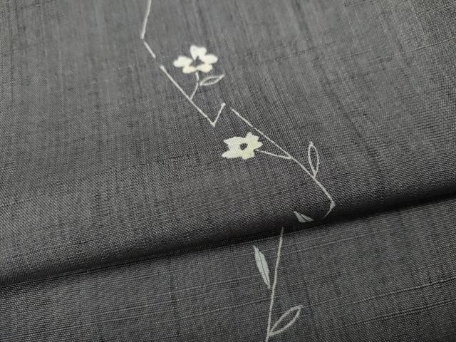 平和屋着物●上質な小紋　紬地　枝花文　正絹　逸品　CAAW3175ut