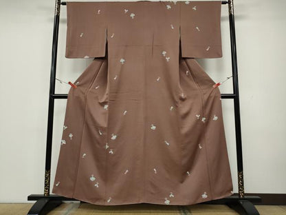平和屋着物●上質な小紋 舞花文 正絹 逸品 CAAW3183ut