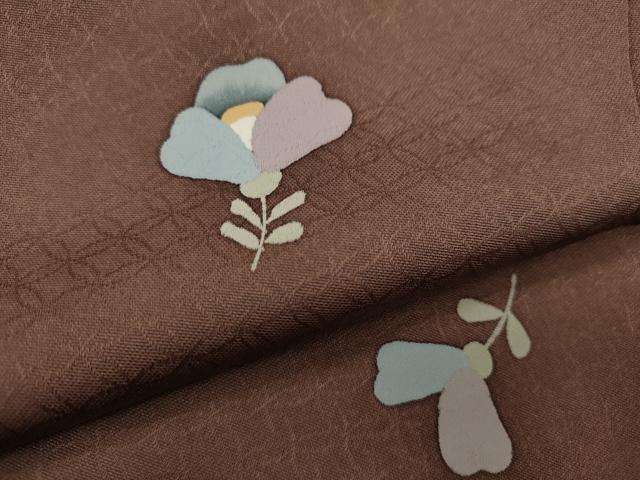 平和屋着物●上質な小紋 舞花文 正絹 逸品 CAAW3183ut