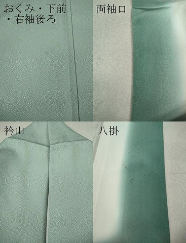 平和屋着物●上質な色無地 作家物 彩金染 霞地紋 千草鼠色 正絹 逸品 CAAW3185ut