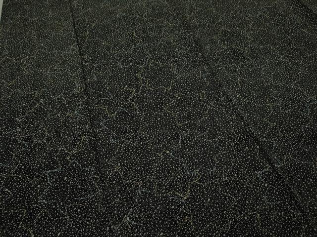 平和屋着物●上質な小紋 楓尽くし 黒地 正絹 逸品 CAAW3186ut