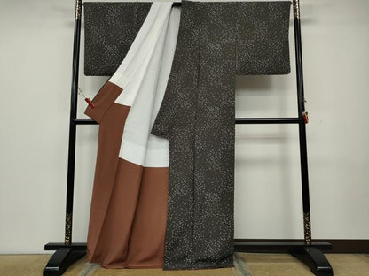 平和屋着物●上質な小紋 鱗文 正絹 逸品 CAAW3189ut
