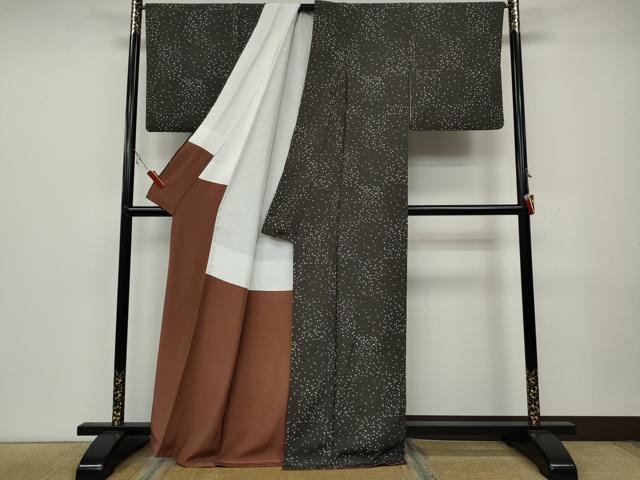 平和屋着物●上質な小紋 鱗文 正絹 逸品 CAAW3189ut