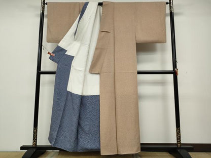 平和屋着物●上質な小紋 大小あられ 正絹 逸品 CAAW3191ut