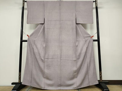 平和屋着物●江戸小紋 万筋 二藍色×牡丹鼠色 正絹 逸品 CAAW3196ut