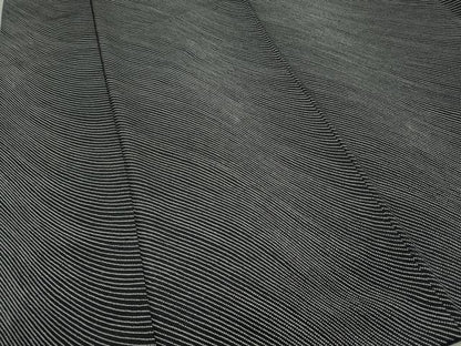 平和屋着物●上質な小紋 斜線文 黒地 正絹 逸品 CAAW3199ut