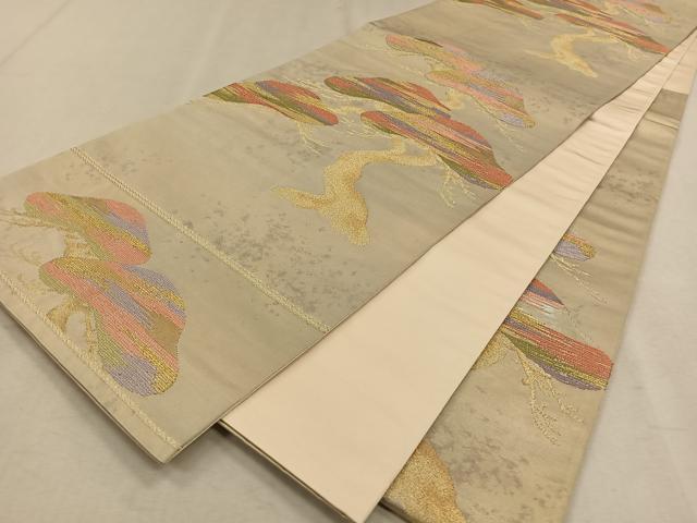 平和屋着物◎六通柄袋帯　常盤乃松　金糸　正絹　逸品　CAAW3259qv