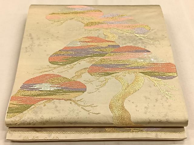 平和屋着物◎六通柄袋帯　常盤乃松　金糸　正絹　逸品　CAAW3259qv