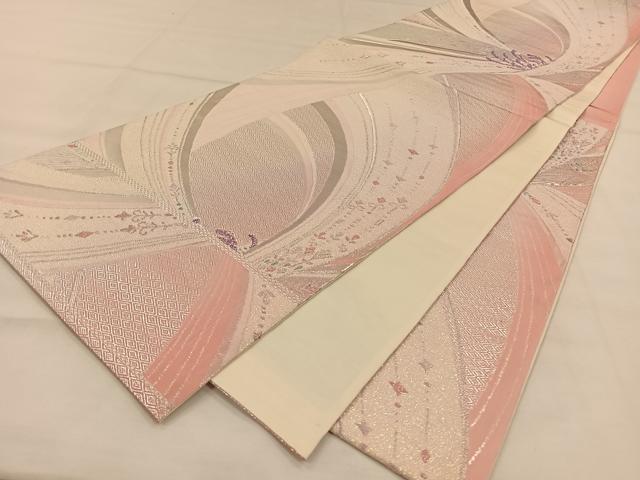 平和屋着物◎佐賀錦　六通柄袋帯　孔雀羽文　銀糸　正絹　逸品　CAAW3334qv