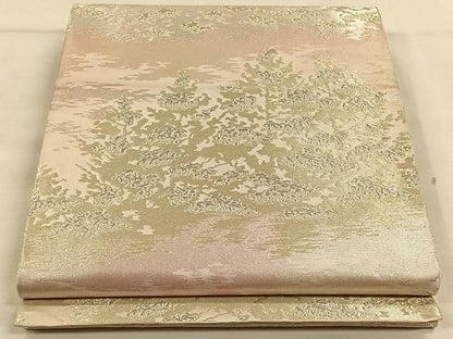 平和屋着物◎六通柄袋帯　樹林文　金銀糸　正絹　逸品　CAAW3337qv