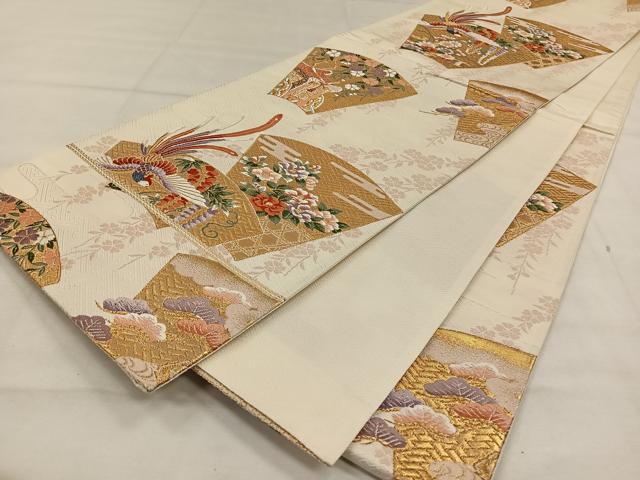 平和屋着物◎六通柄袋帯　唐織　鳳凰花文　金銀糸　正絹　逸品　CAAW3513qv