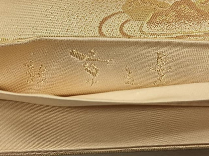 平和屋着物◎六通柄袋帯　引箔錦　石庭　金糸　正絹　逸品　CAAW3564qv