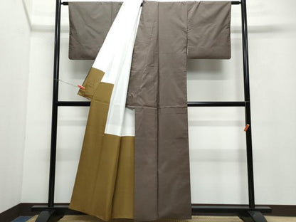 平和屋着物●上質なお召 吉祥文 正絹 逸品 CAAW3602vf