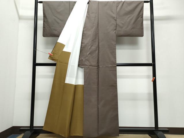 平和屋着物●上質なお召 吉祥文 正絹 逸品 CAAW3602vf