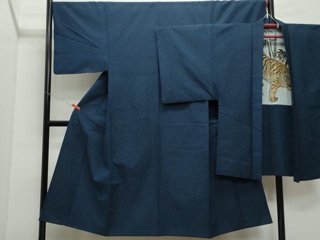 平和屋着物●男性 紬 アンサンブル 褐返色 正絹 逸品 CAAW3609vf