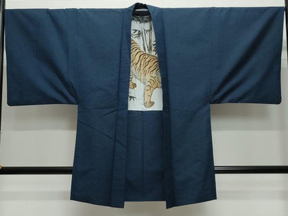 平和屋着物●男性 紬 アンサンブル 褐返色 正絹 逸品 CAAW3609vf