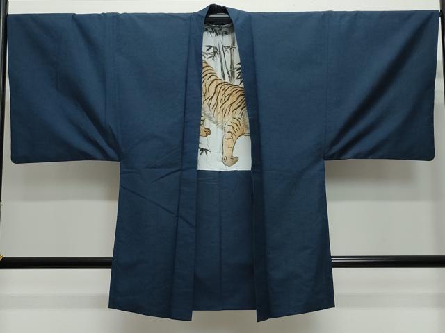 平和屋着物●男性 紬 アンサンブル 褐返色 正絹 逸品 CAAW3609vf