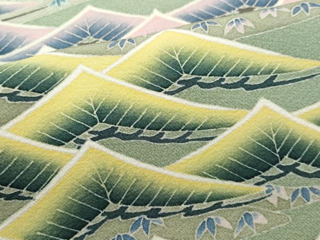 平和屋着物●本加賀友禅作家　鶴見保次　色留訪問着　松　正絹　逸品　未使用　CAAW3613vf