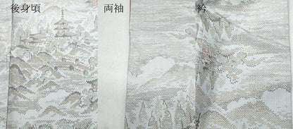 平和屋着物●上質な紬 京風景草木文 正絹 逸品 CAAW3618vf