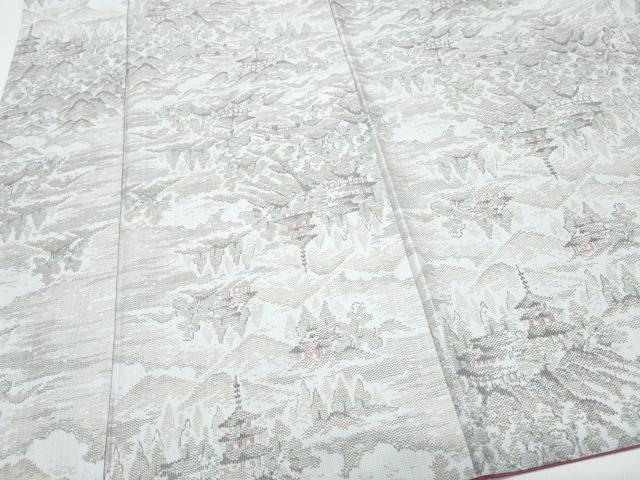 平和屋着物●上質な紬 京風景草木文 正絹 逸品 CAAW3618vf