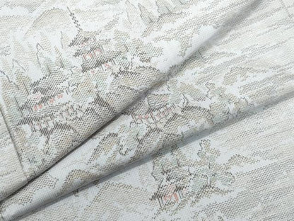 平和屋着物●上質な紬 京風景草木文 正絹 逸品 CAAW3618vf