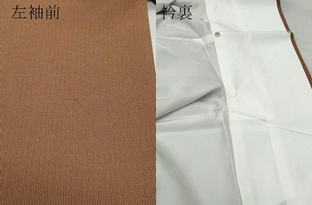 平和屋着物●江戸小紋　万筋　檜皮色×黒茶色　正絹　逸品　CAAW3636vf