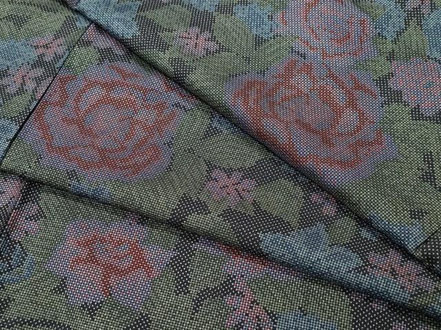 平和屋着物●本場大島紬　7マルキ　草花文　正絹　逸品　未使用　CAAW3662vf