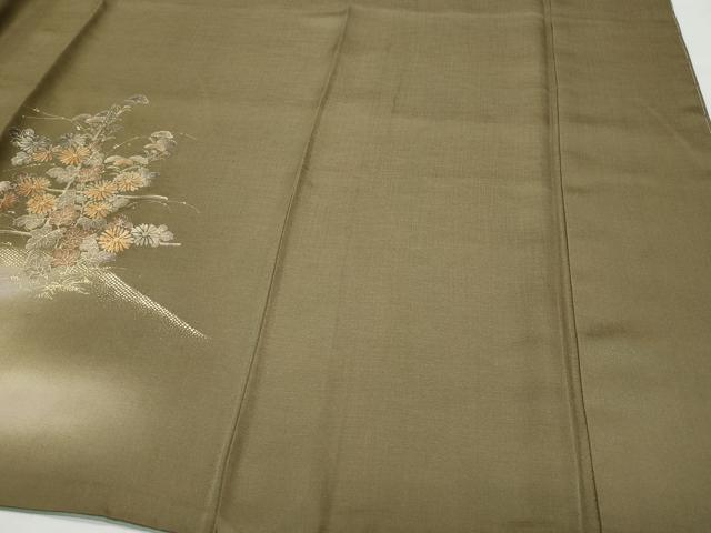平和屋着物●訪問着 飛鶴流水草花文 金彩 正絹 逸品 CAAW3669vf