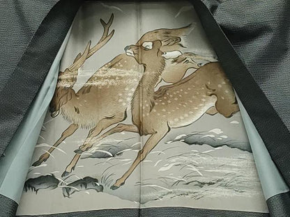 平和屋着物●男性 本場大島紬 アンサンブル 80亀甲 総詰め 正絹 逸品 CAAW3674vf