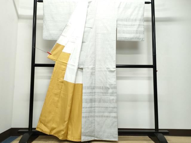 平和屋着物●訪問着 本場大島紬 横段文 正絹 逸品 CAAW3680vf