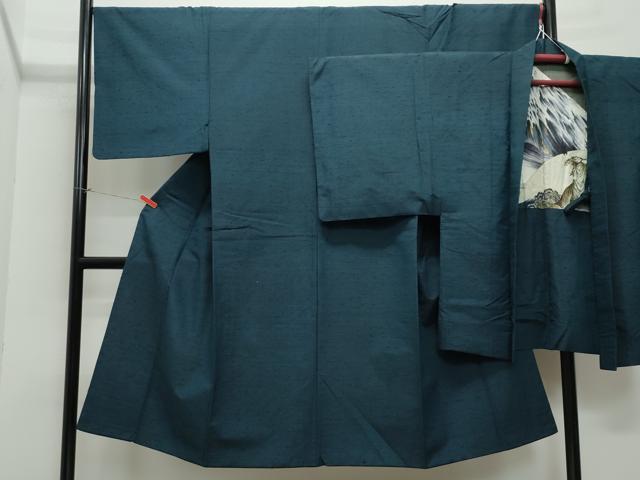 平和屋着物●男性 紬 髭紬羽織セット 百入茶色 正絹 逸品 CAAW3684vf