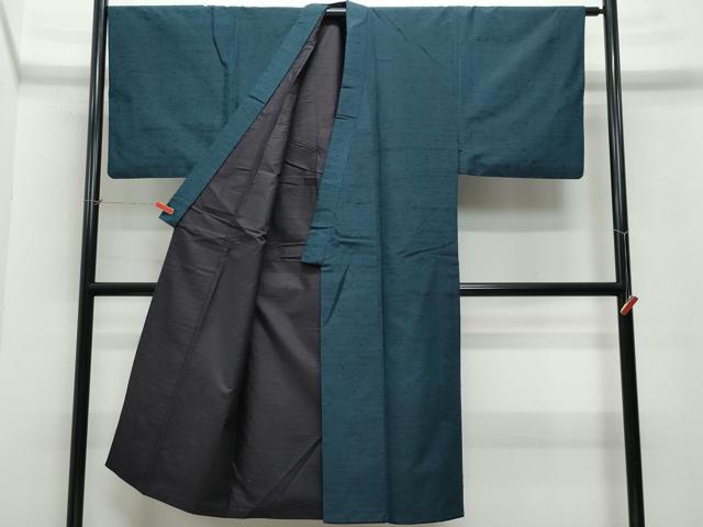 平和屋着物●男性 紬 髭紬羽織セット 百入茶色 正絹 逸品 CAAW3684vf
