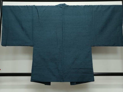 平和屋着物●男性 紬 髭紬羽織セット 百入茶色 正絹 逸品 CAAW3684vf