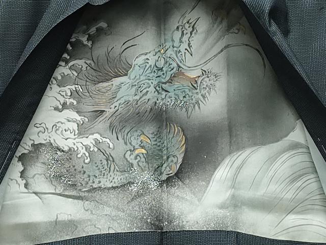 平和屋着物●男性　本場大島紬　アンサンブル　80亀甲　総詰め　正絹　逸品　CAAW3687vf