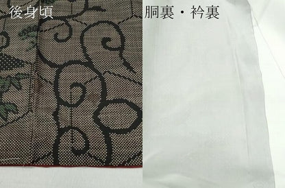 平和屋着物●本場大島紬　7マルキ　亀甲松竹梅唐草文　正絹　逸品　CAAW3691vf