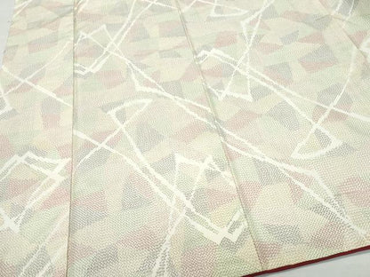 平和屋着物●上質な紬 幾何学文様 正絹 逸品 CAAW3711vf