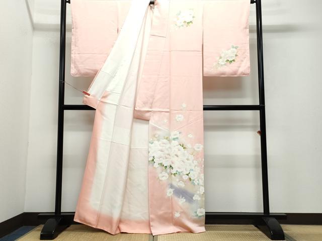 平和屋着物●訪問着　刺繍　草花文　正絹　逸品　CAAW3717vf