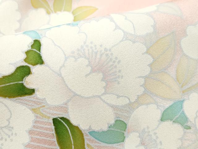 平和屋着物●訪問着　刺繍　草花文　正絹　逸品　CAAW3717vf