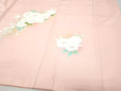 平和屋着物●訪問着　刺繍　草花文　正絹　逸品　CAAW3717vf