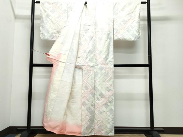 平和屋着物●本場大島紬 幾何学文様 正絹 逸品 CAAW3730vf