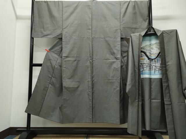 平和屋着物●男性 本場大島紬 アンサンブル 100亀甲 総詰め 正絹 逸品 CAAW3741vf