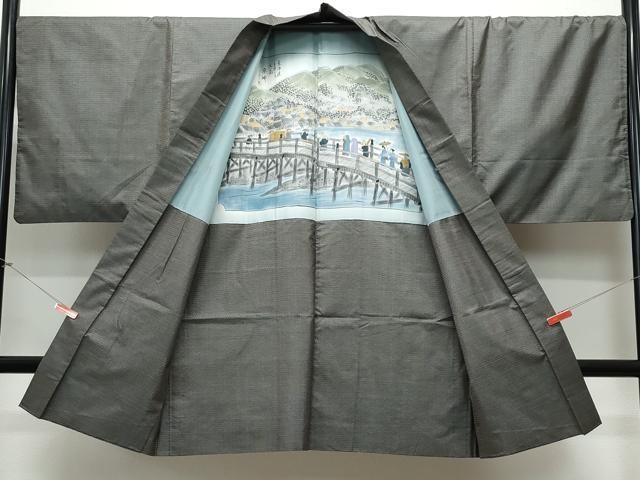 平和屋着物●男性 本場大島紬 アンサンブル 100亀甲 総詰め 正絹 逸品 CAAW3741vf